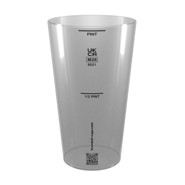 G60UKCA Plain UKCA-marked Pint Cup