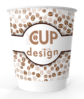 8oz Printed Paper Eco-Coffee Cups | Double Walled | Full Colour Wrap Print