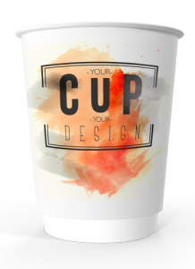 12oz Printed Paper Eco-Coffee Cups | Double Walled | Full Colour Wrap Print