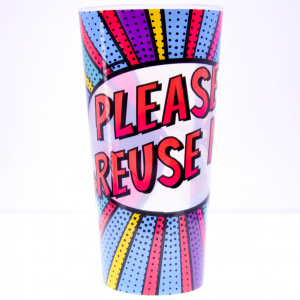 Re-useble printed event cup