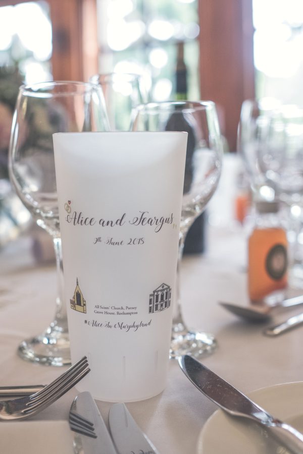 Printed Wedding Cups