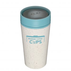 rCup 12 ounce Cream and Teal