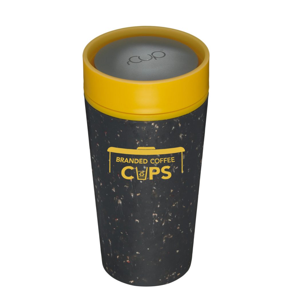 rCup 12 ounce Black and Yellow